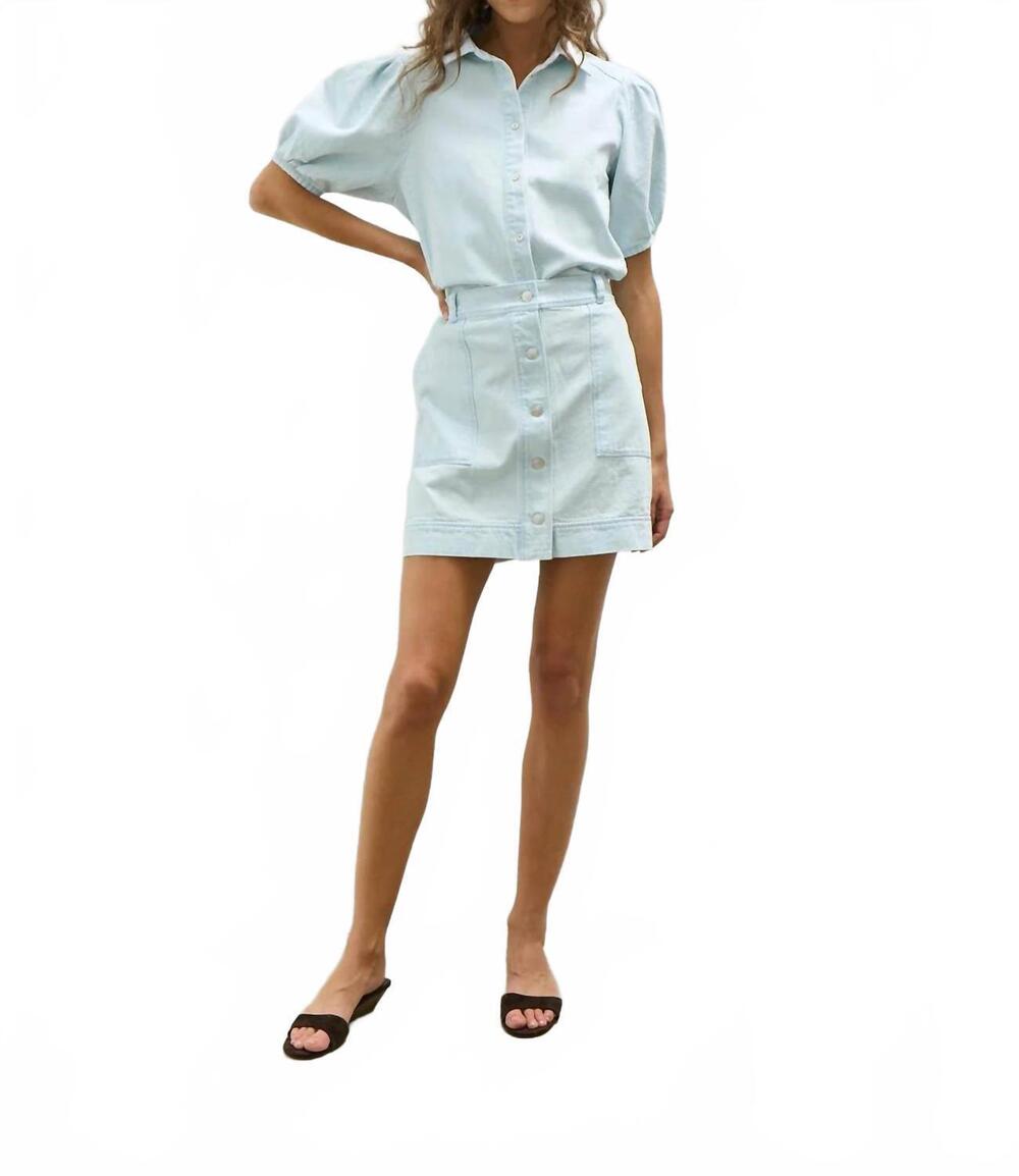 NEW MELISSA NEPTON alison skirt in super bleached